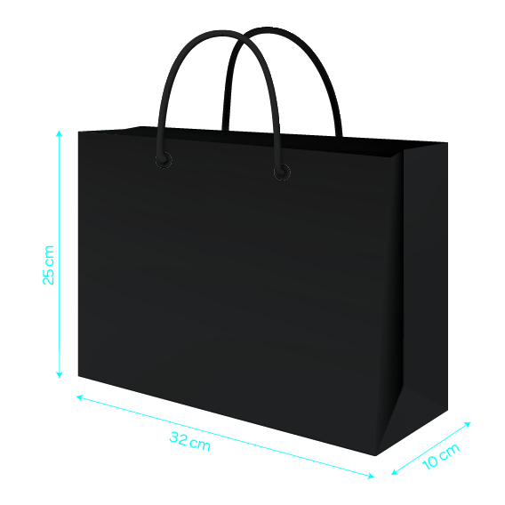 BLACK LUXURY CARRIER 32X10X25CM X 100